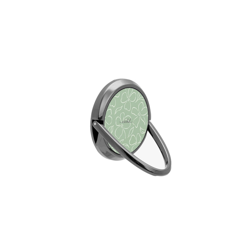 Sage & Cream Floral Anillo soporte para móvil-zoom-