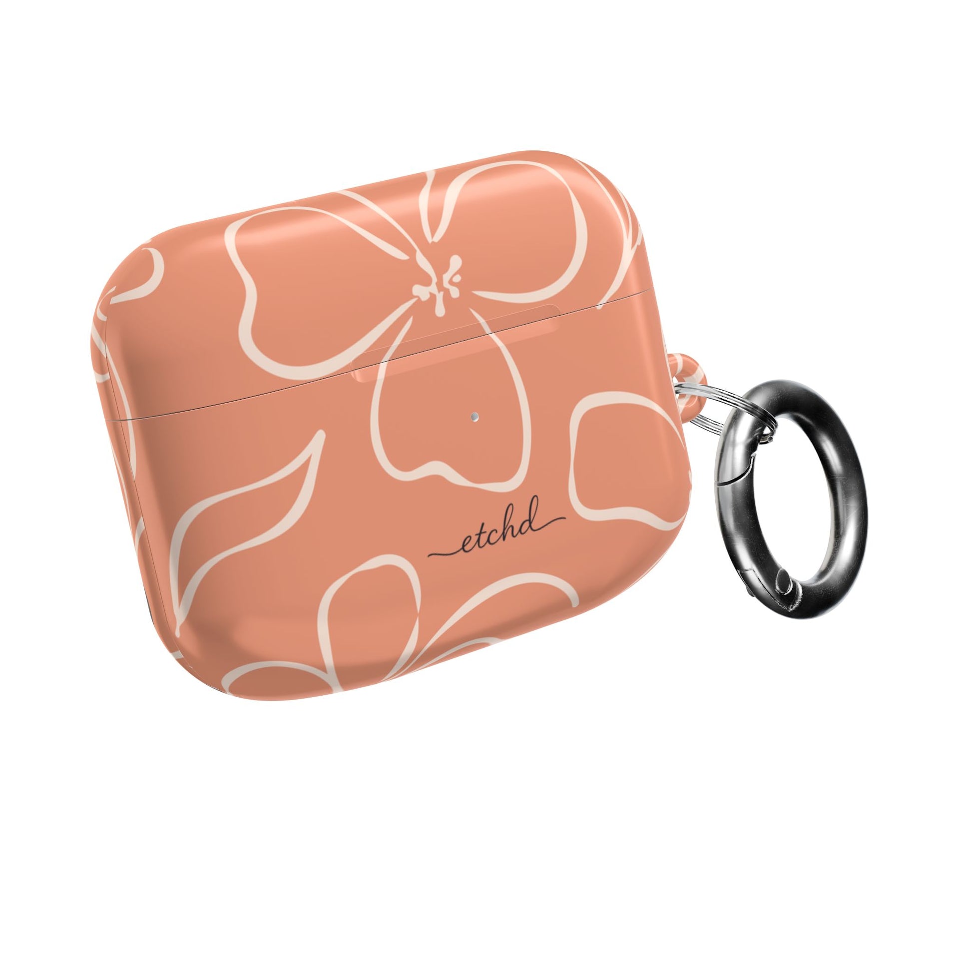 Coral & Cream Floral AirPod Case by etchd, view 8