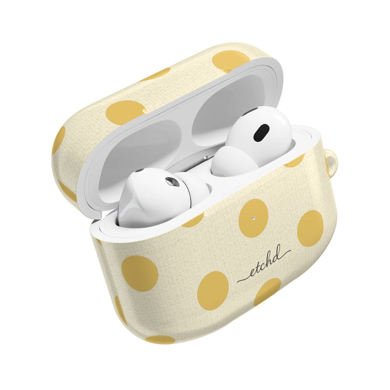 Butter & Cream Polka Dot AirPod Case by etchd, view 9