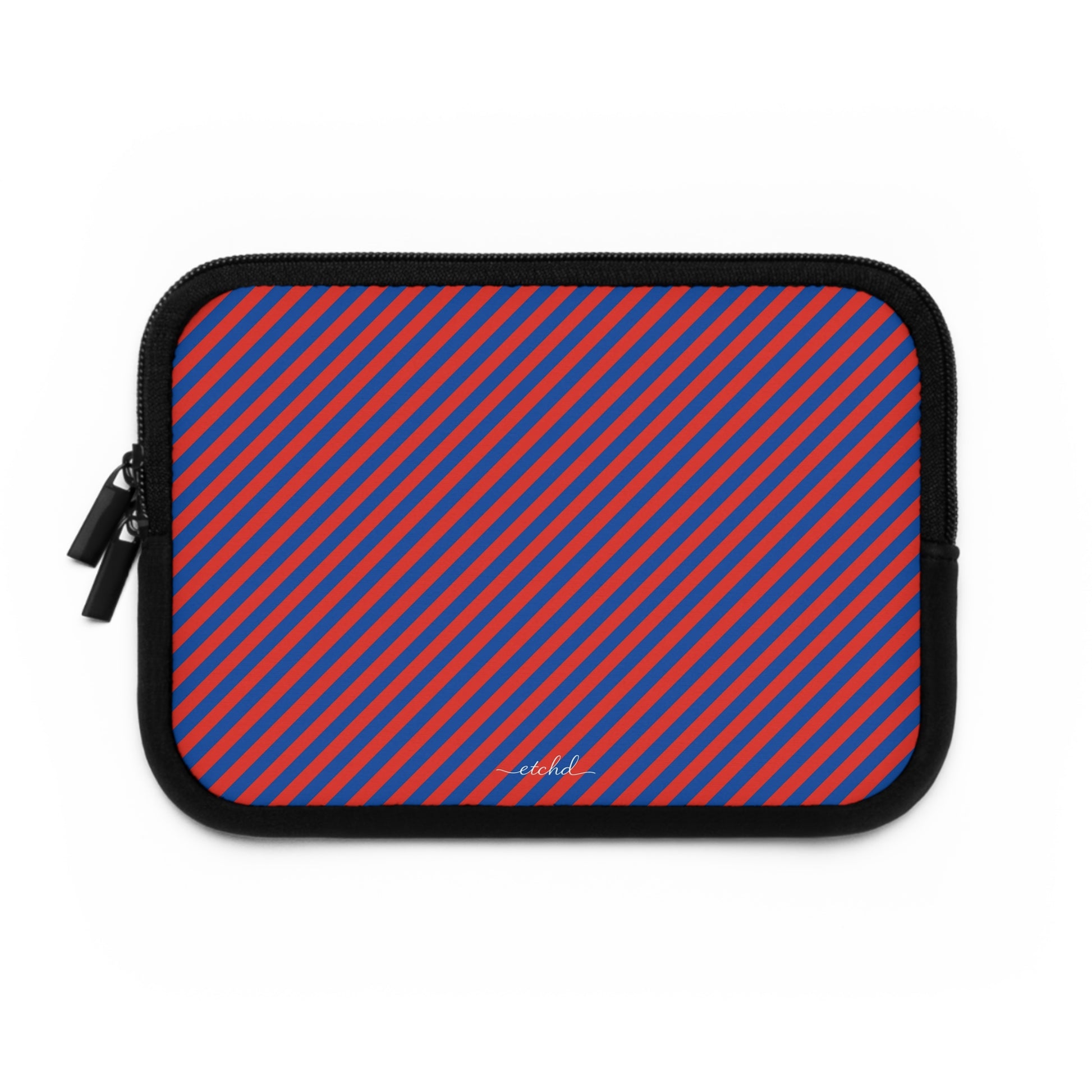Cobalt And Poppy Diagonal Laptop Sleeve by etchd, view 2