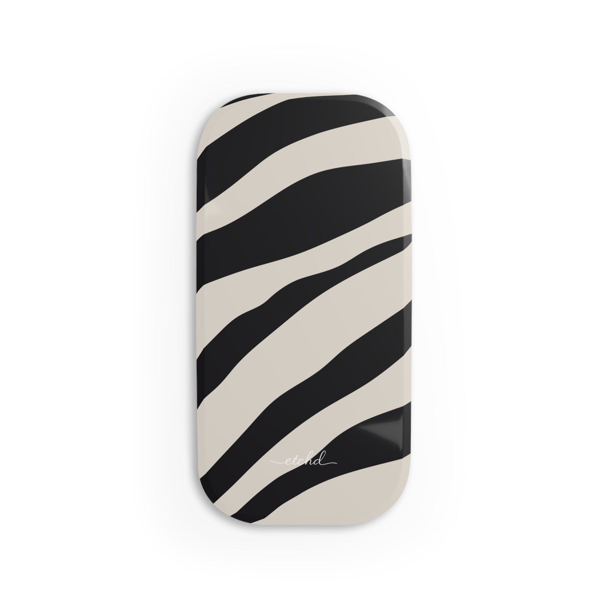 Zebra Print Click-On Phone Grip by etchd