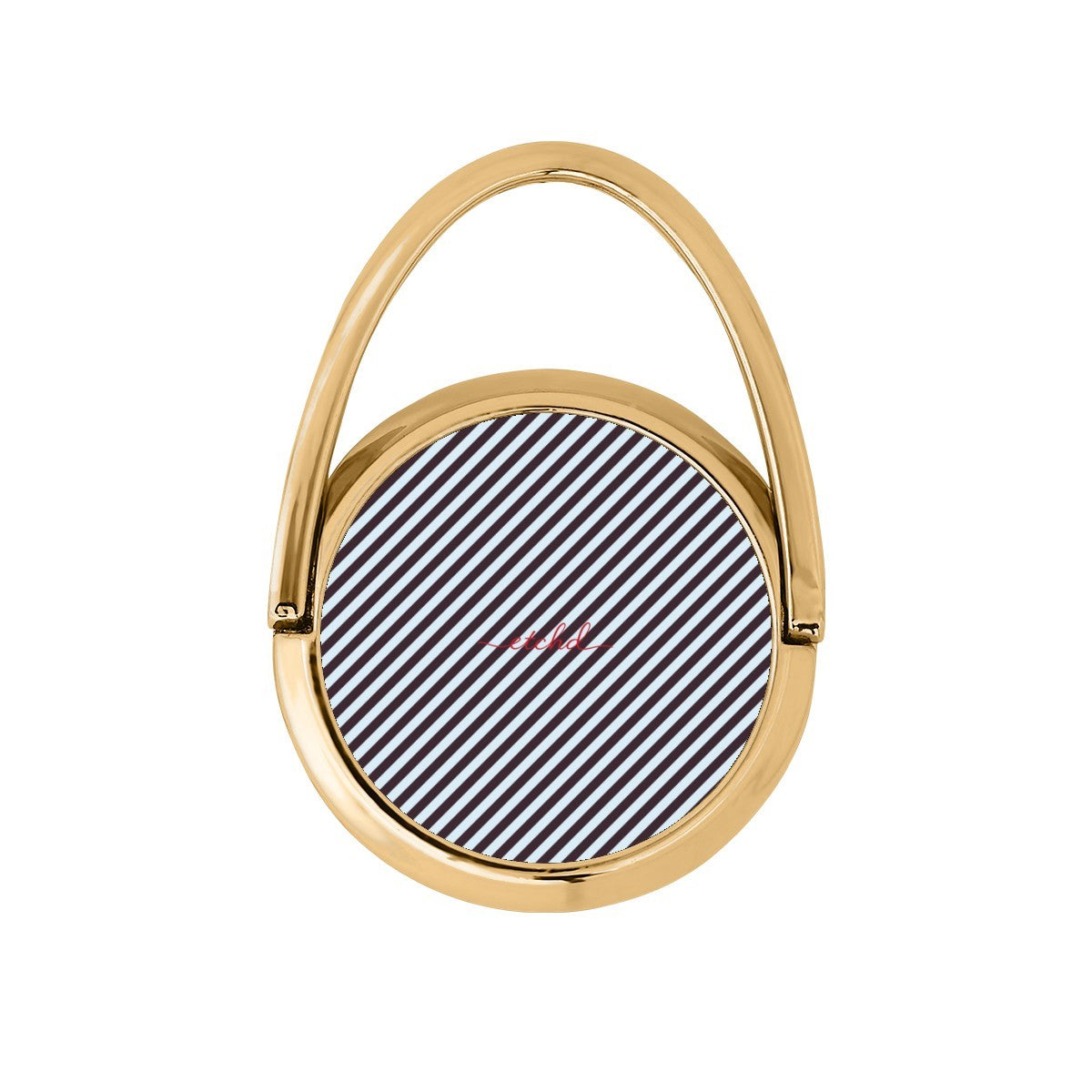 Plum & Blue Striped Diagonal Hoop Ring Holder by etchd