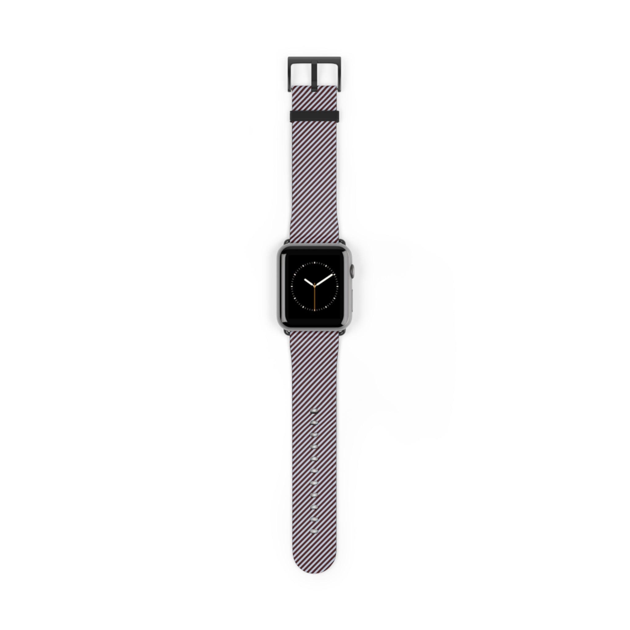 Blue & Cherry Striped Diagonal Smartwatch Strap by etchd, view 2