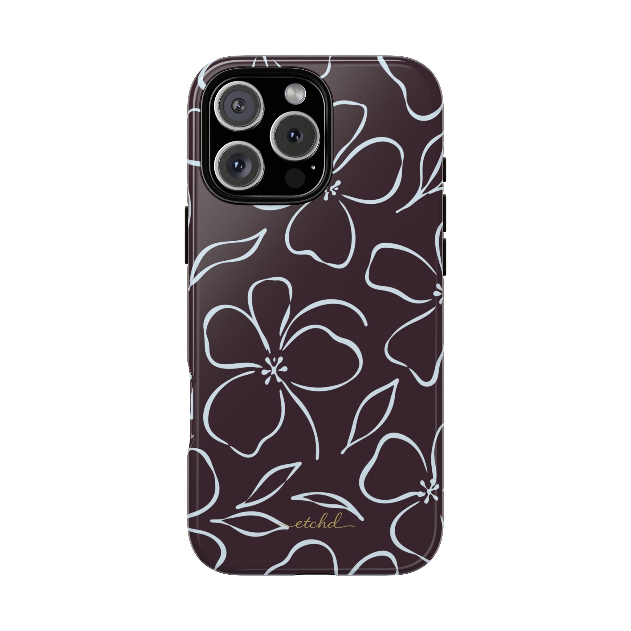 Plum & Blue Floral Funda para móvil de etchd