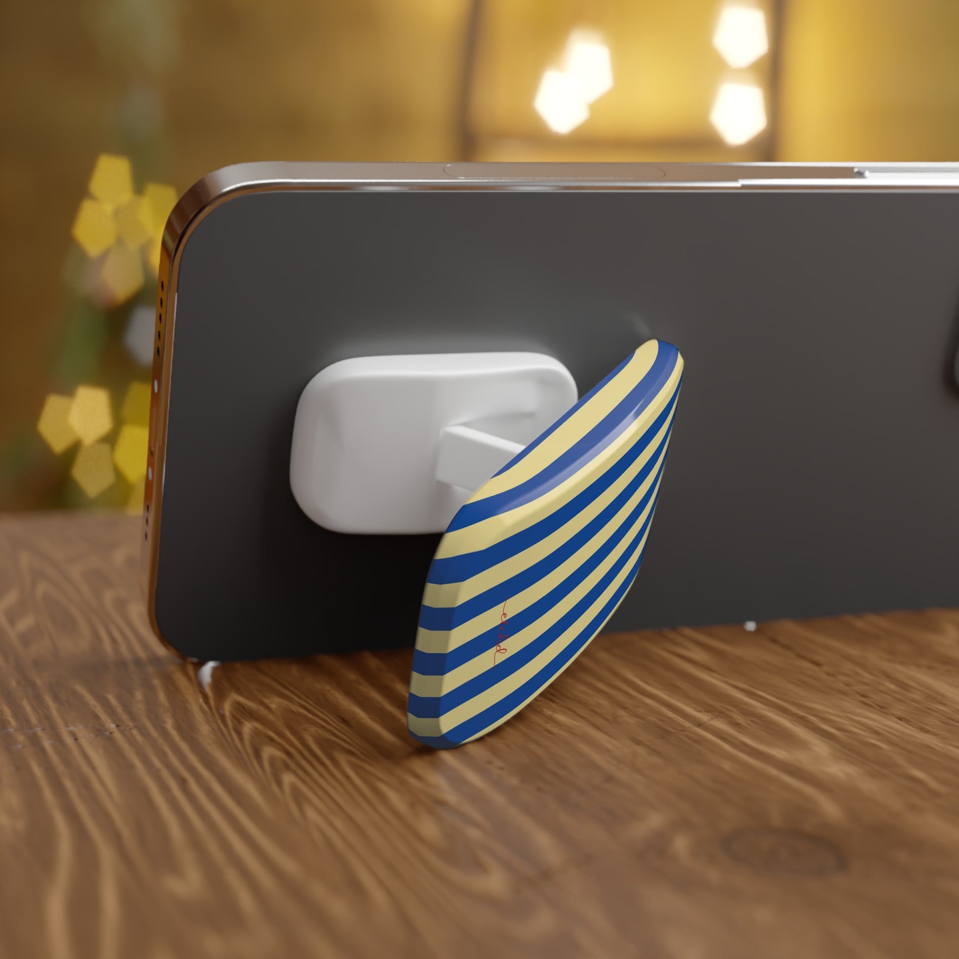 Cobalt And Butter Click-On Phone Grip by etchd, view 4