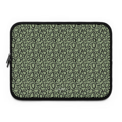 Abstract Print Sage Laptop Sleeve by etchd