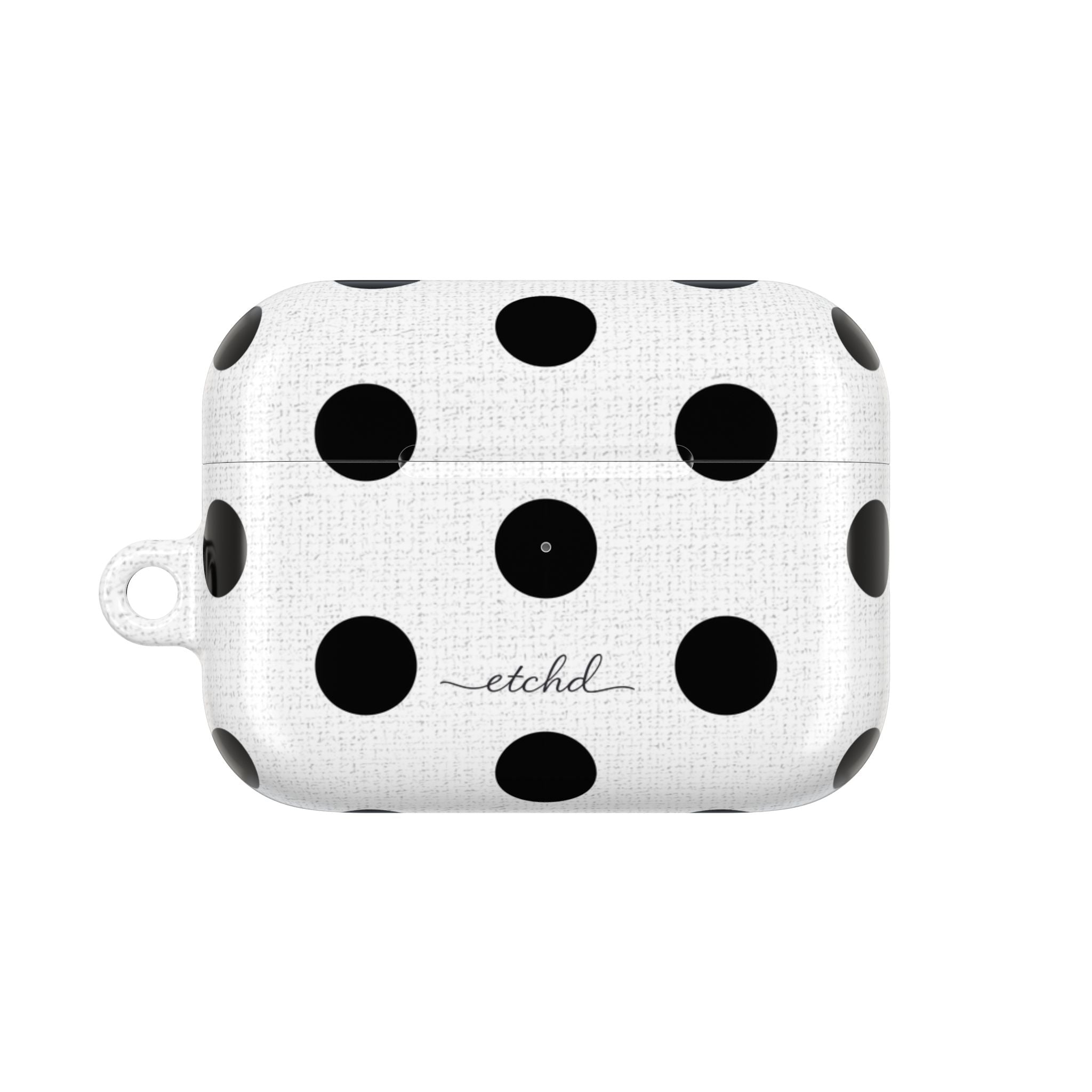 Black & White Polka Dot AirPod Case by etchd, view 2