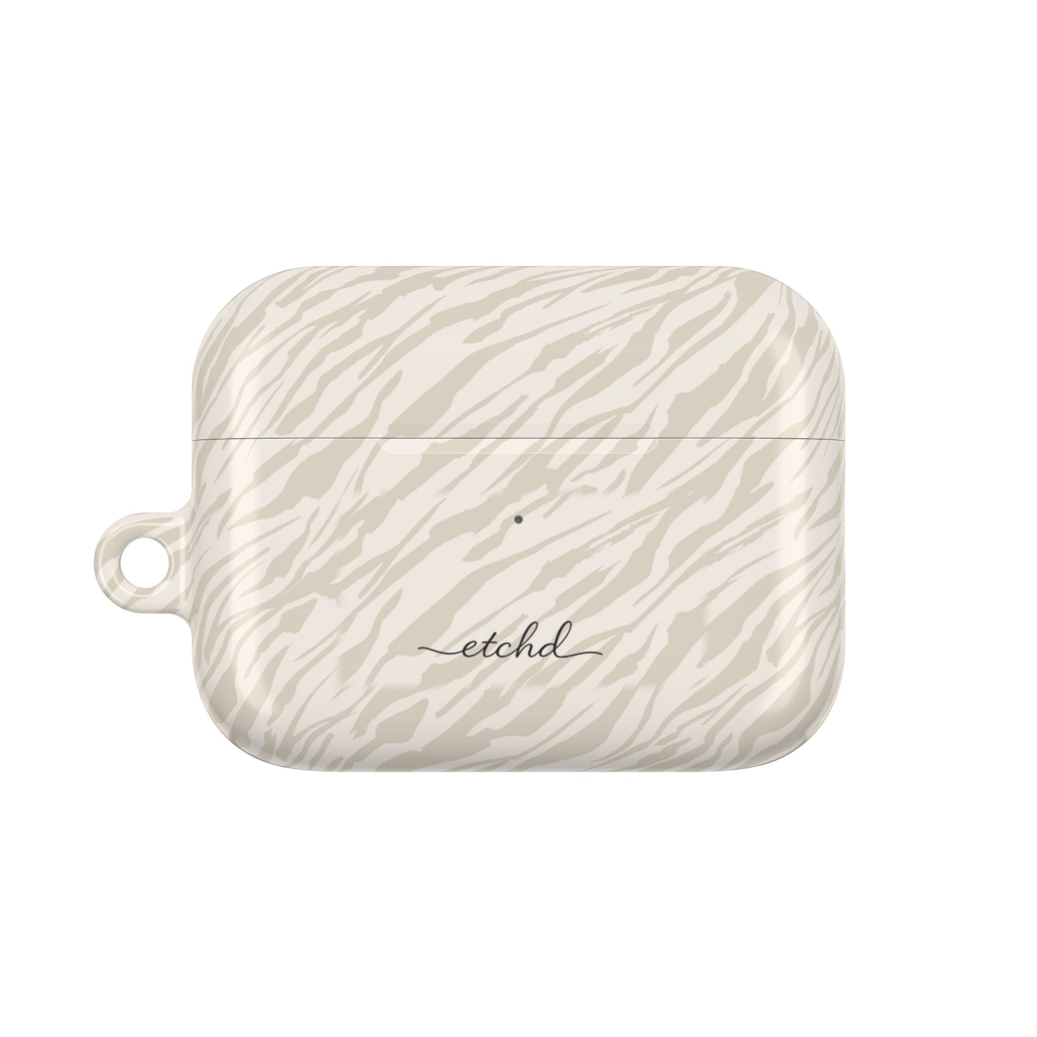 Beige Zebra AirPod Case by etchd, view 2