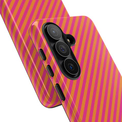 Pink & Orange Striped Diagonal Phone Case by etchd, view 209