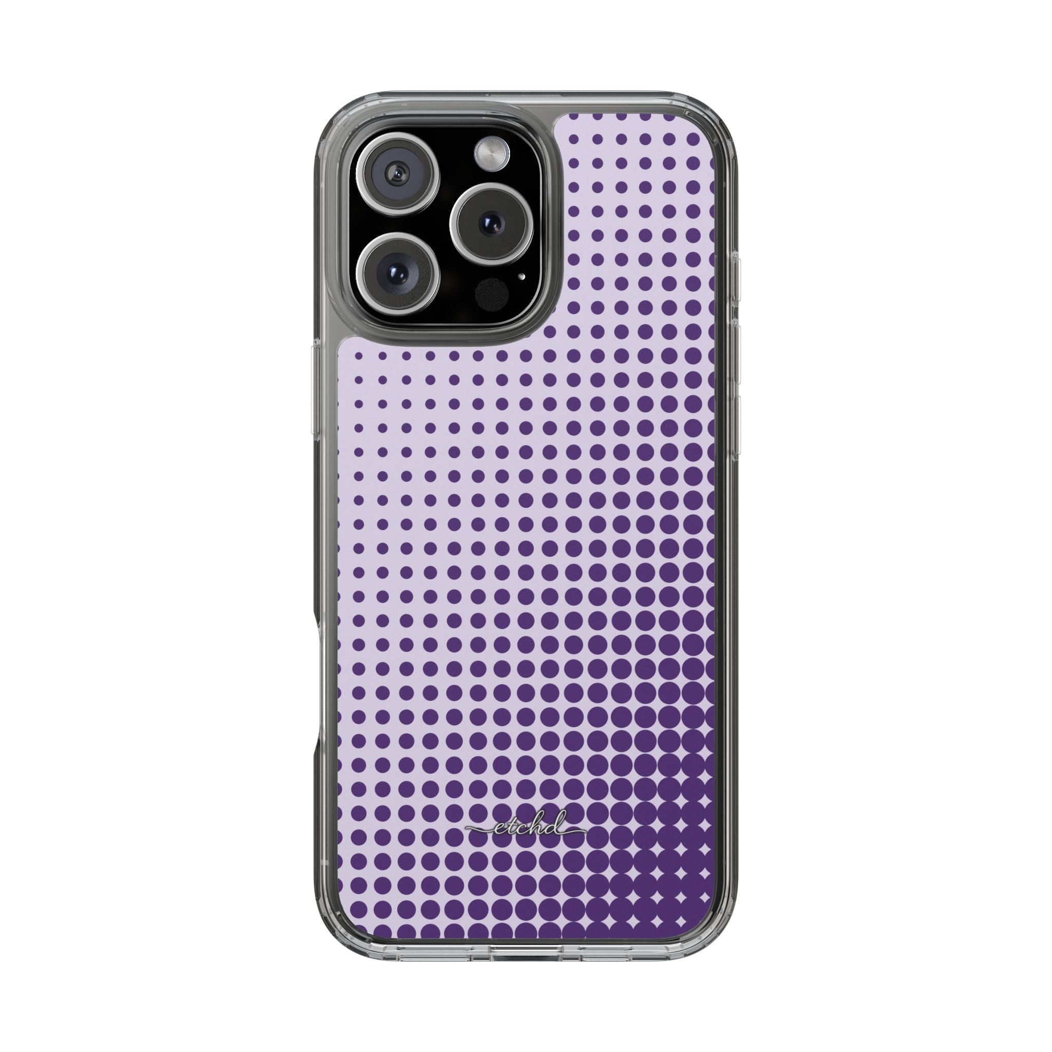 Grape Halftone Transparente Handyhülle