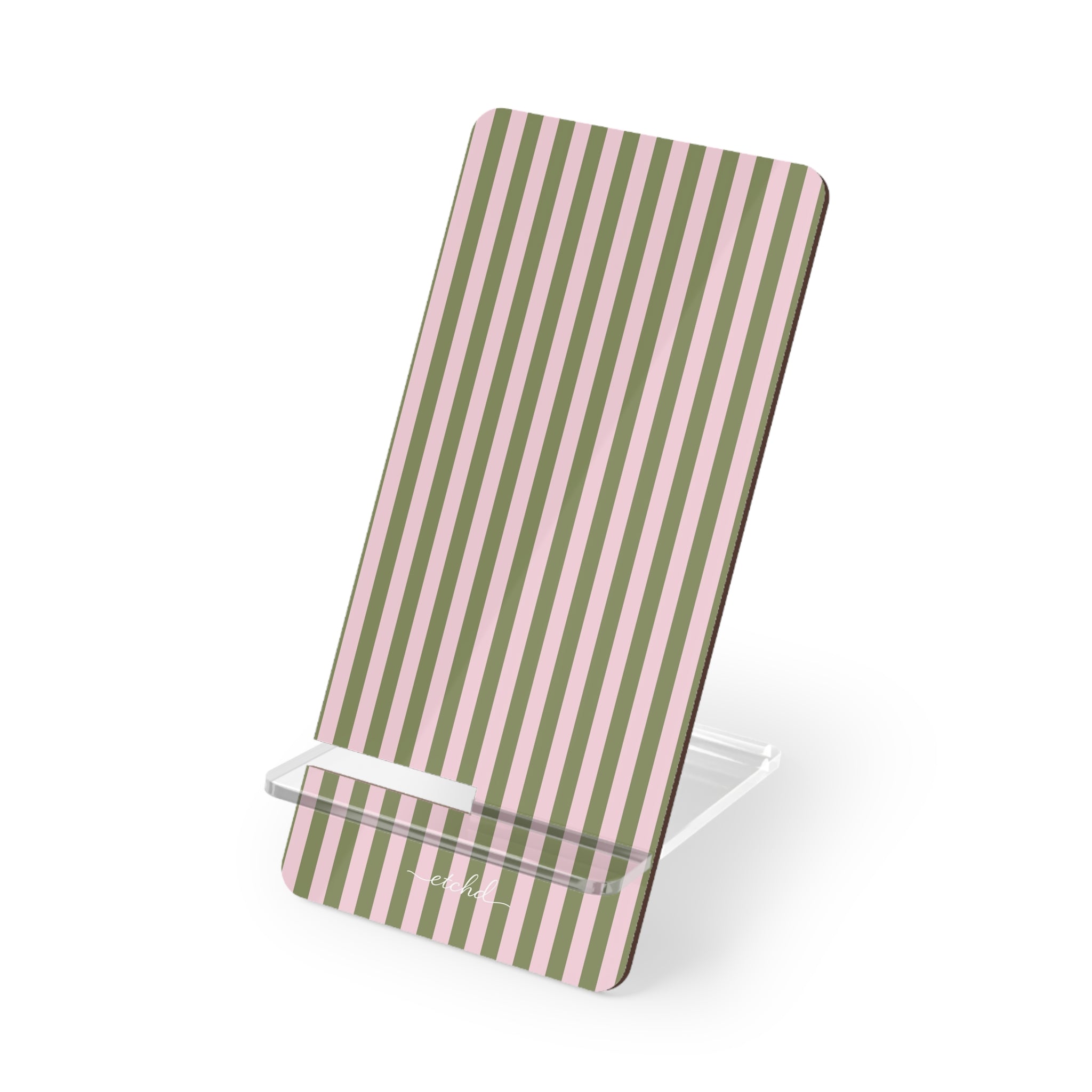 Green And Pink Phone Stand by etchd