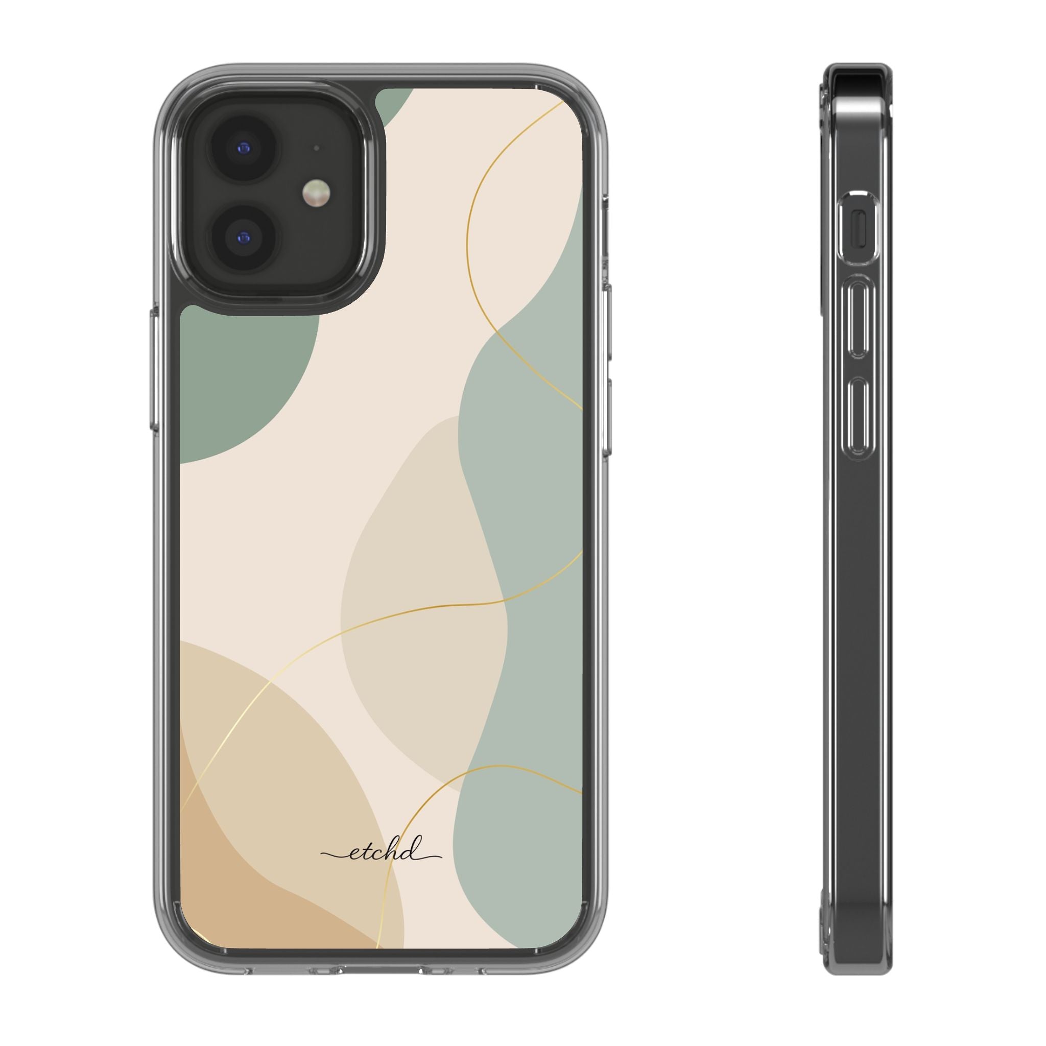 Earth Tone Clear Phone Case by etchd, view 2