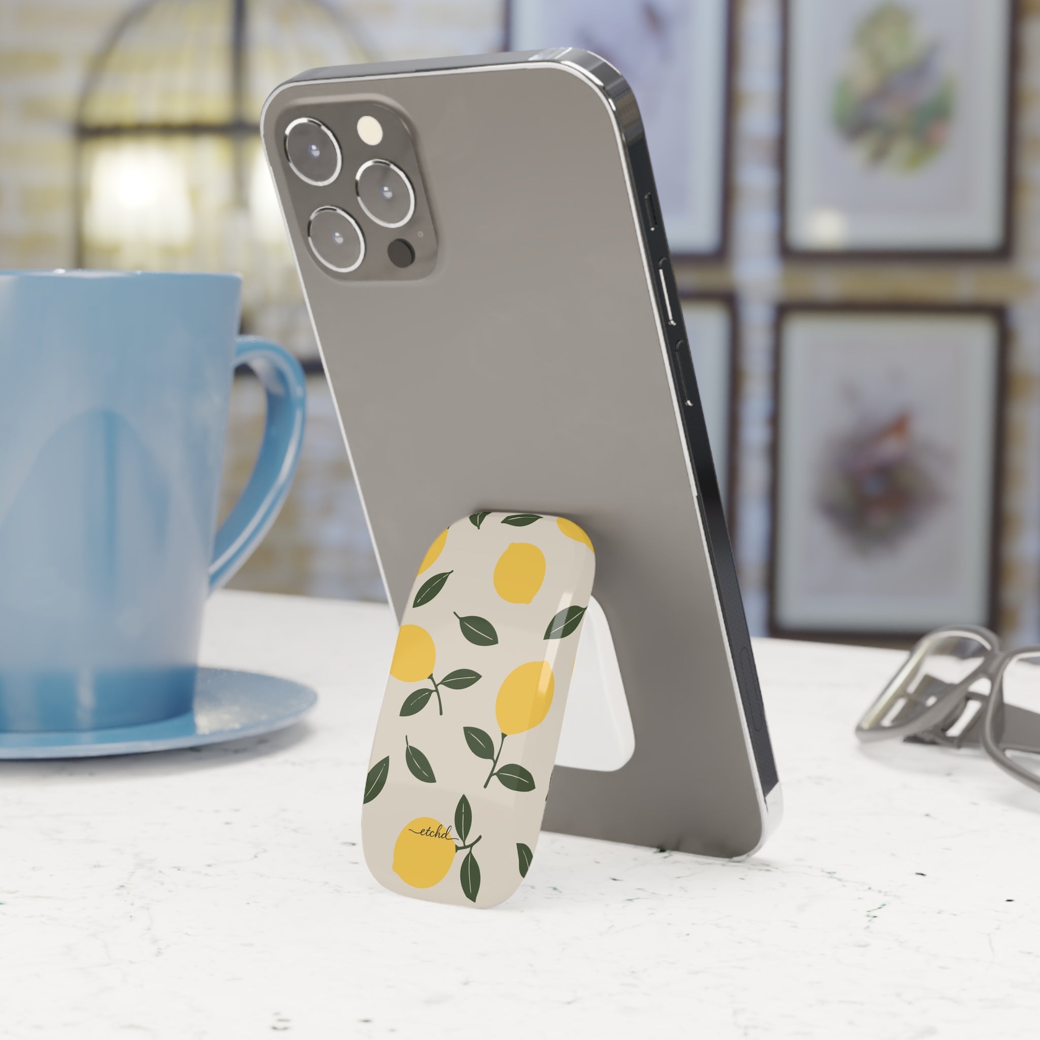 Lemon Click-On Phone Grip by etchd, view 3