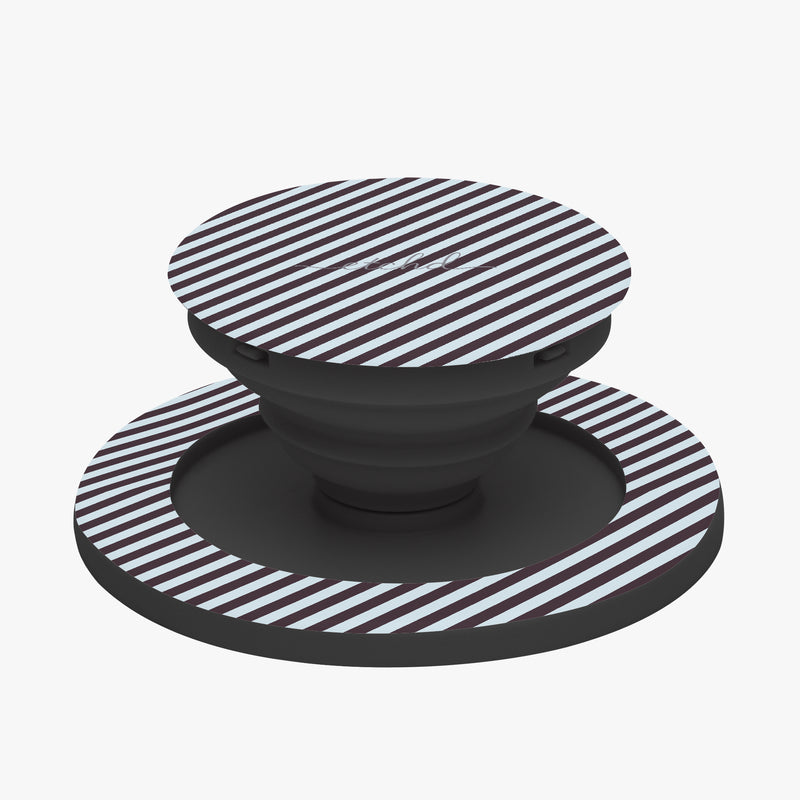 Blue And Plum Striped Phone Grip And Stand-zoom-