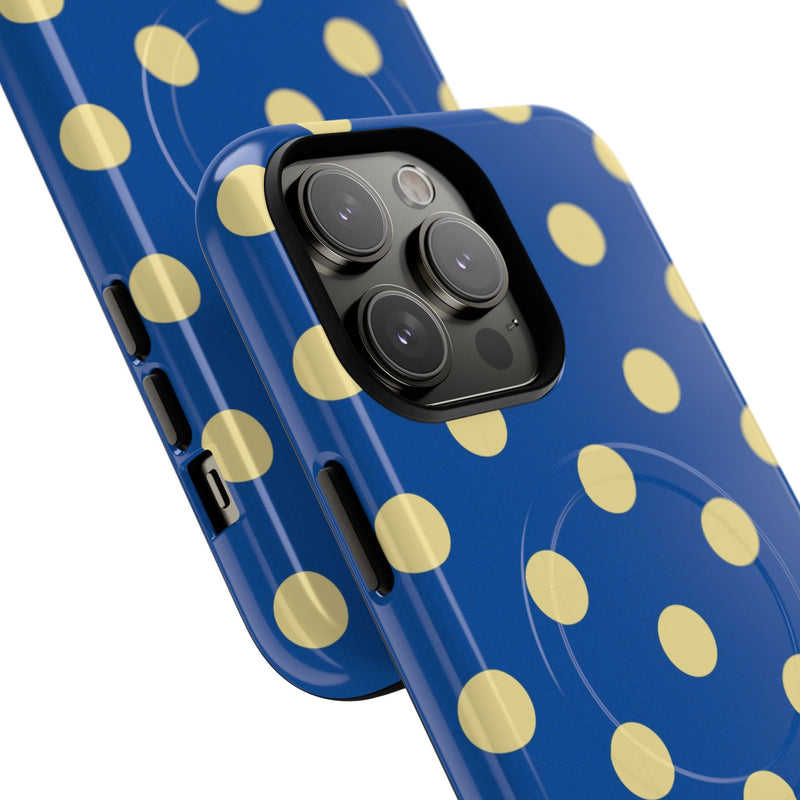 Butter And Cobalt Polka Dot Magnetic Phone Case-zoom-
