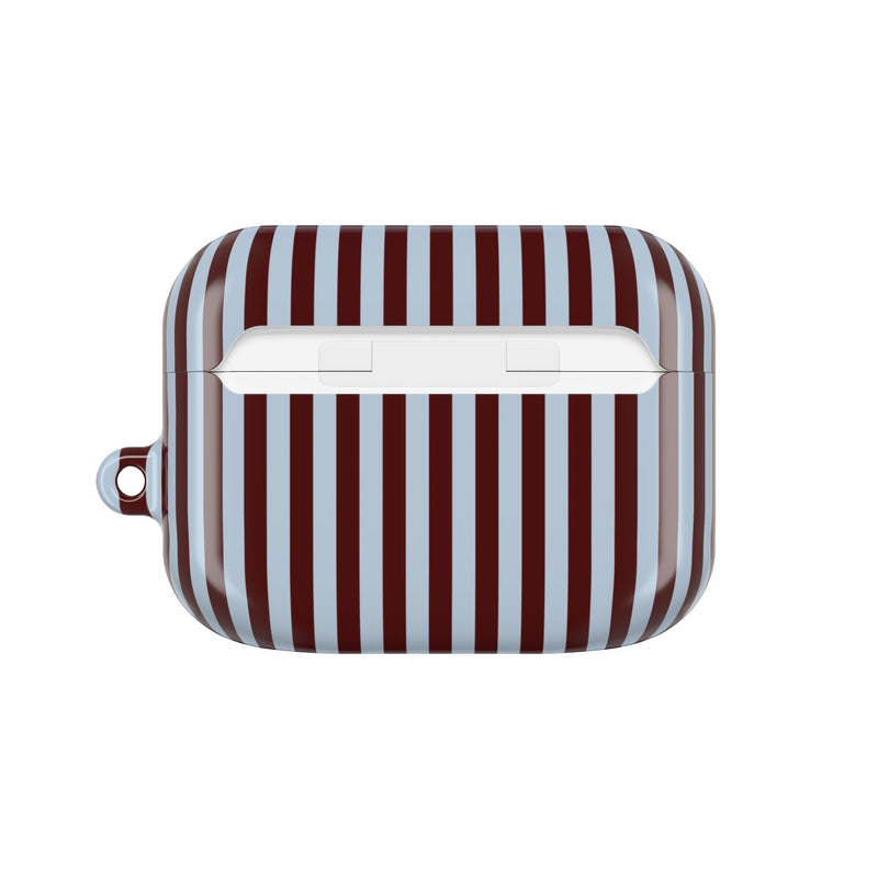 Blue & Cherry Striped AirPod Case by etchd, view 7
