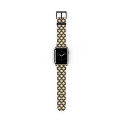 Brown And Butter Yellow Polka Dot Smartwatch Strap by etchd