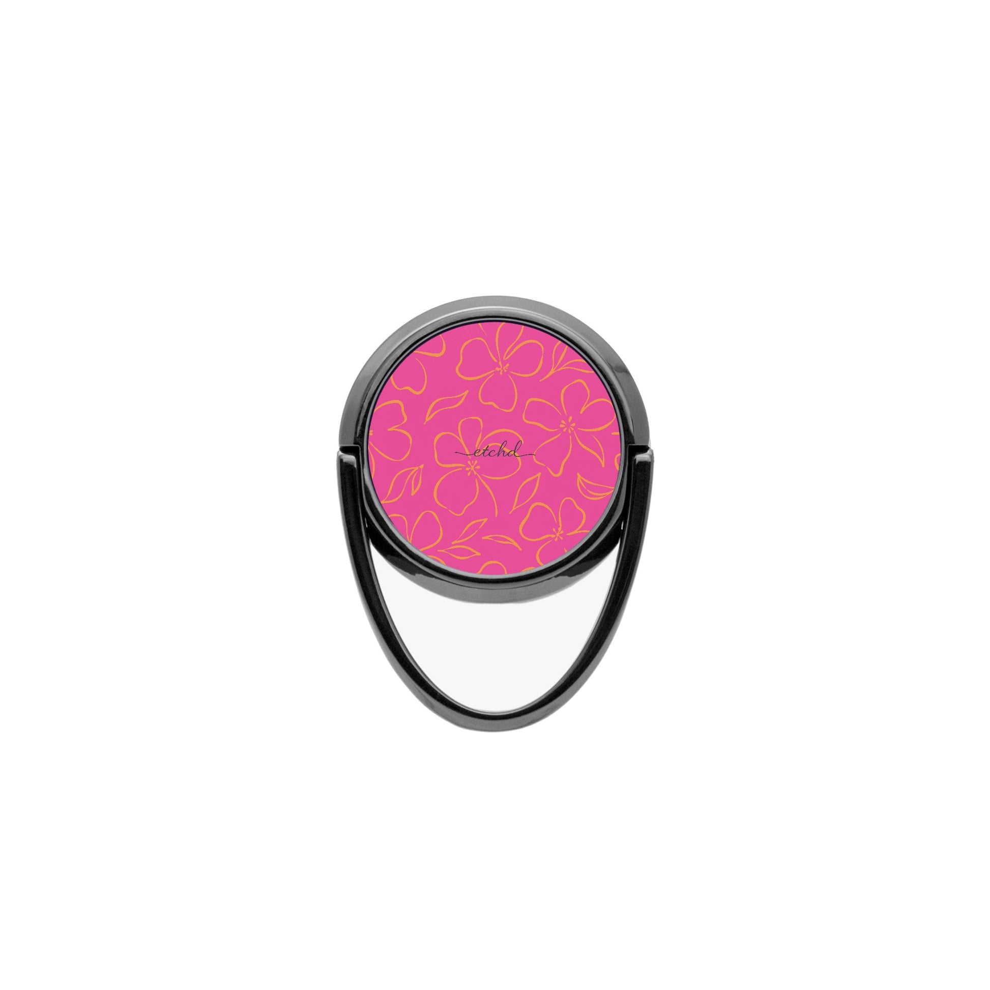 Pink & Orange Floral Phone Ring Holder by etchd, view 4