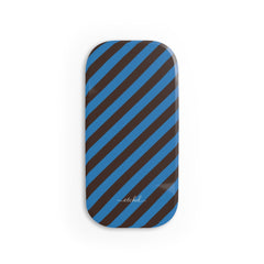 Espresso And Cerulean Diagonal Click-On Phone Grip by etchd