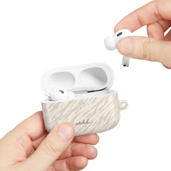 Beige Zebra AirPod Case by etchd, view 11