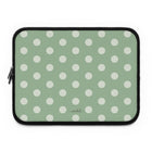 Cream & Sage Polka Dot Laptop Sleeve