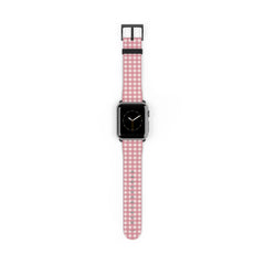 Blush & Cream Gingham Cinturino per smartwatch di etchd