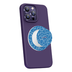Cerulean & White Floral Phone Grip And Stand by etchd, view 3