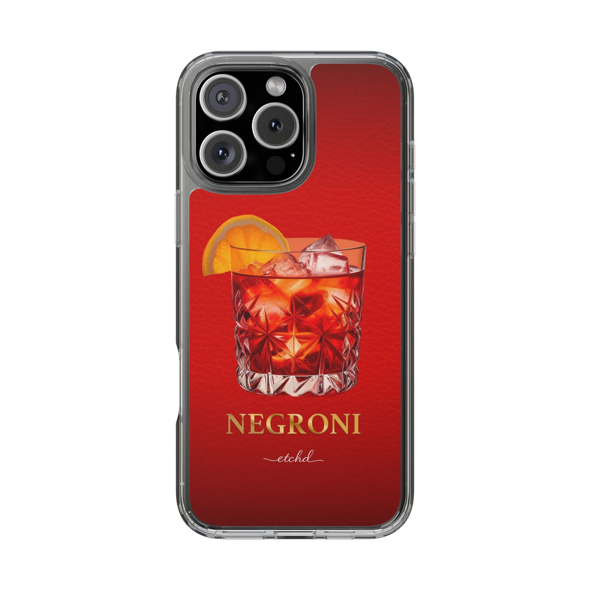 Negroni Clear Phone Case by etchd