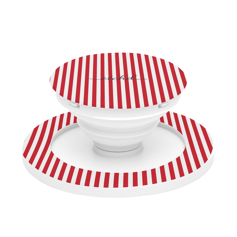 Classic Red & White Striped Phone Grip And Stand-zoom-