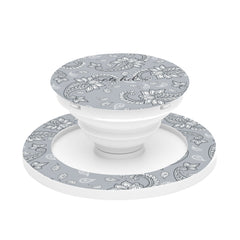 Dusty Blue Paisley Phone Grip And Stand by etchd