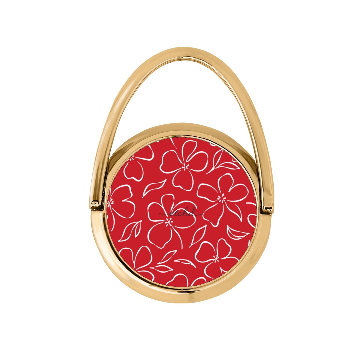 Classic Red & White Floral Hoop Ring Holder by etchd