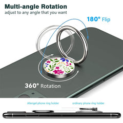 Funky Floral Slim Ring Holder by etchd, view 4