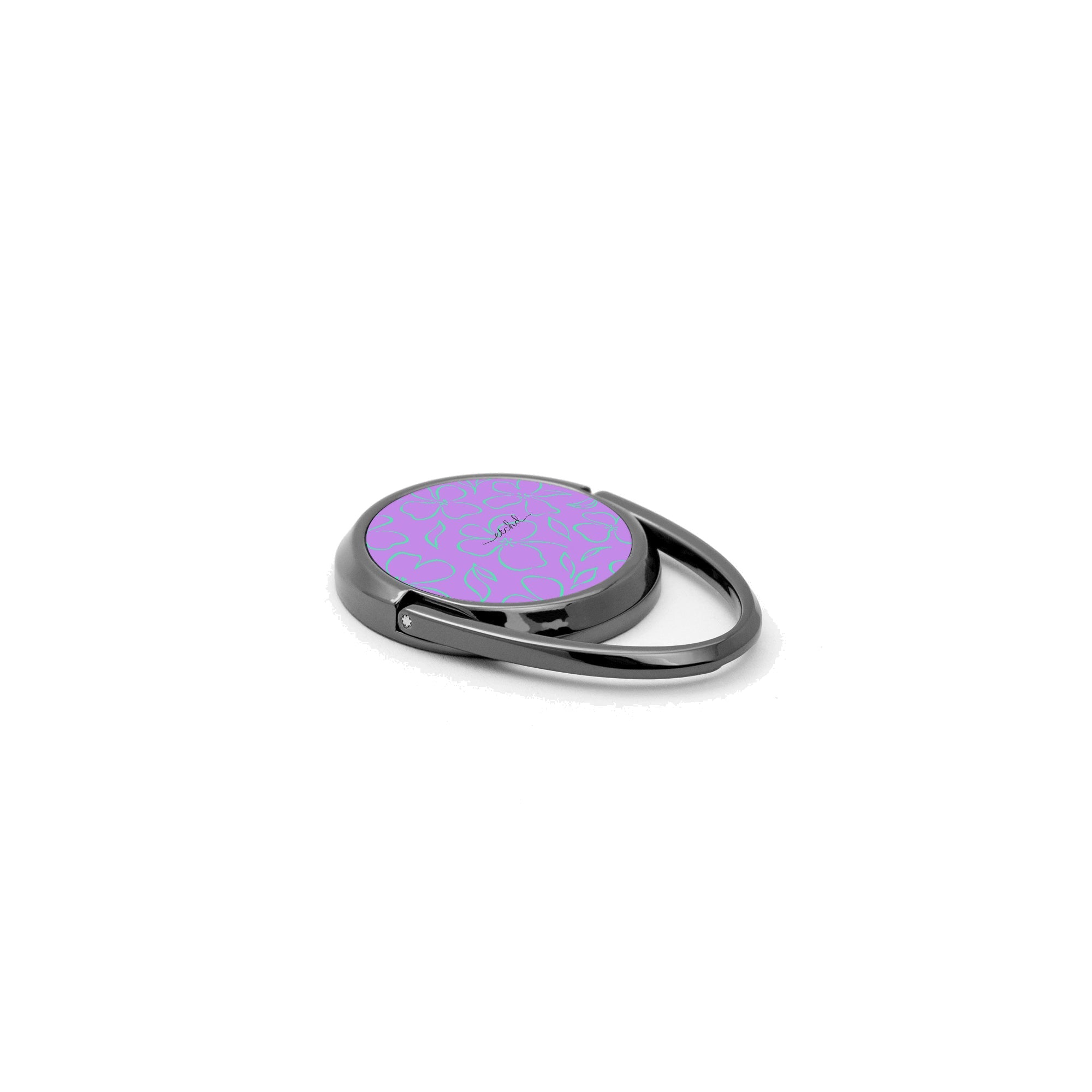 Lilac & Hypermint Floral Phone Ring Holder by etchd, view 2