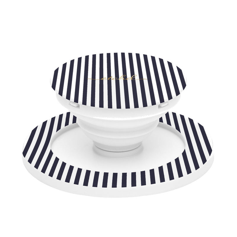 Navy And White Phone Grip And Stand-zoom-