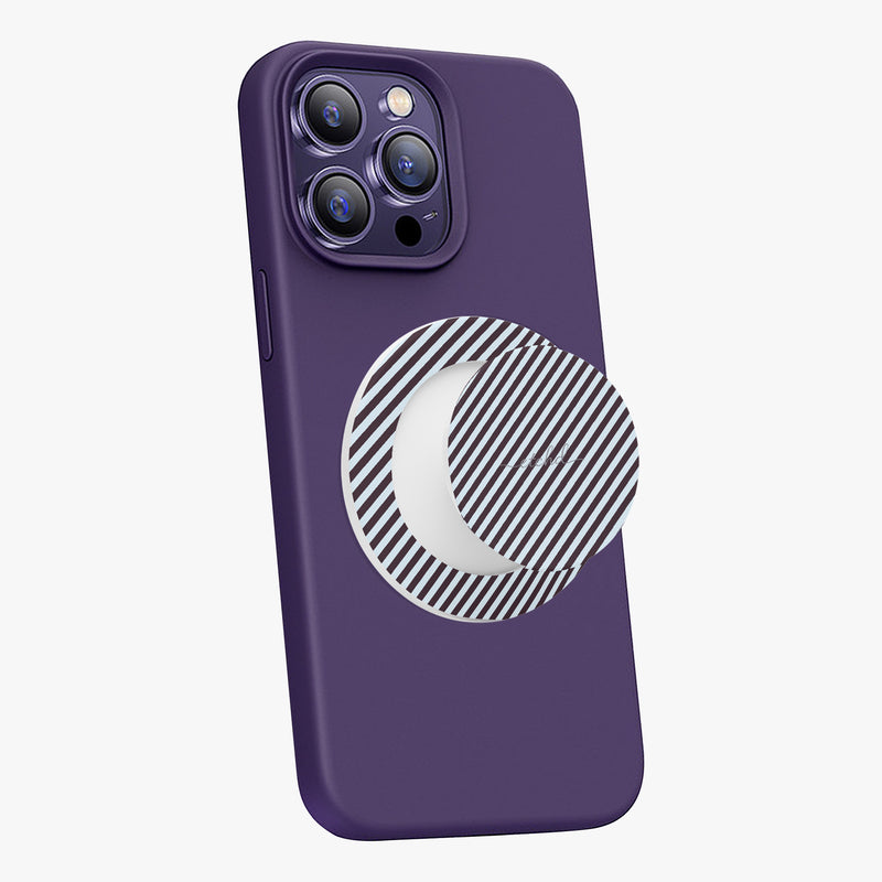 Blue And Plum Striped Phone Grip And Stand-zoom-