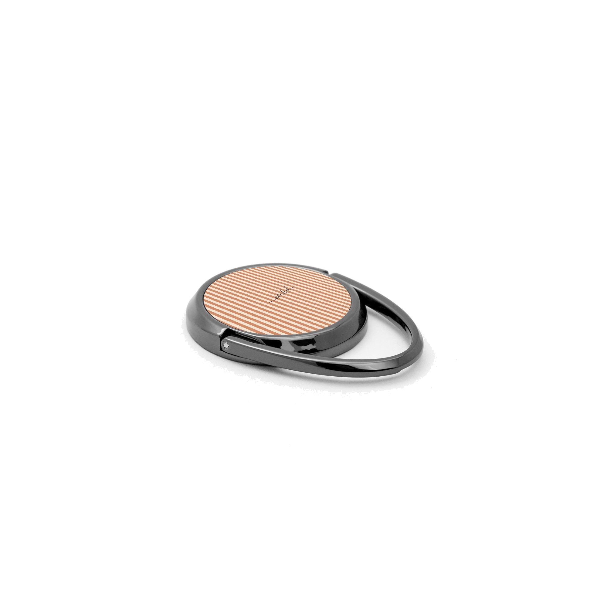 Terracotta & Cream Striped Phone Ring Holder by etchd, view 2