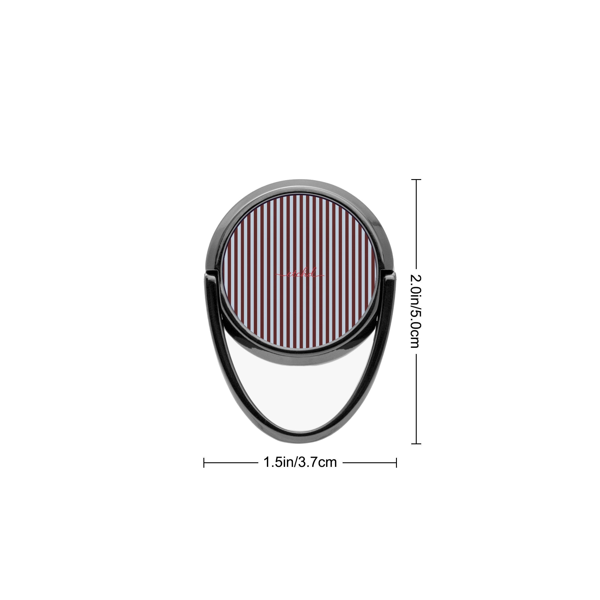Blue & Cherry Striped Phone Ring Holder by etchd, view 3
