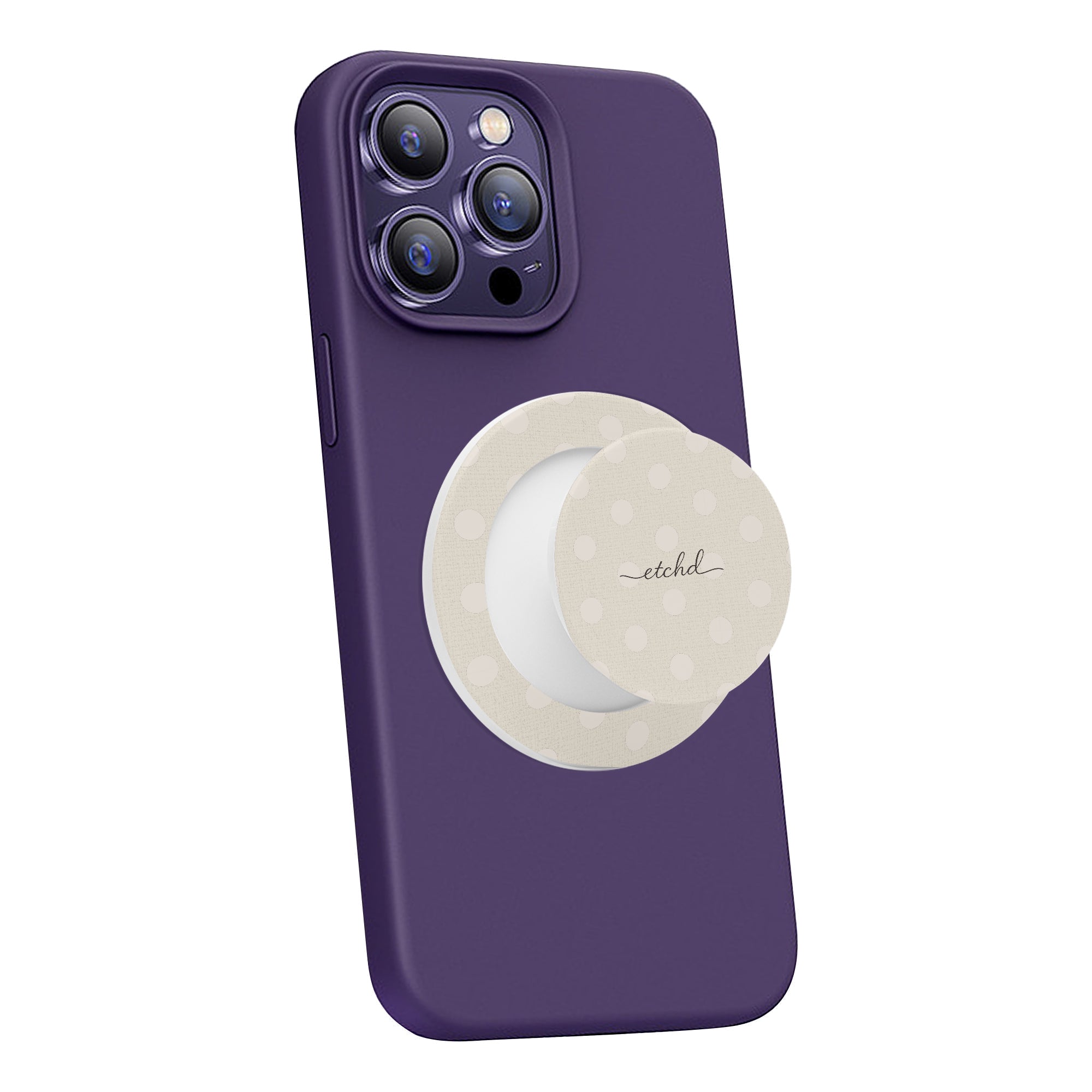 Neutral Polka Dot Phone Grip And Stand by etchd, view 7
