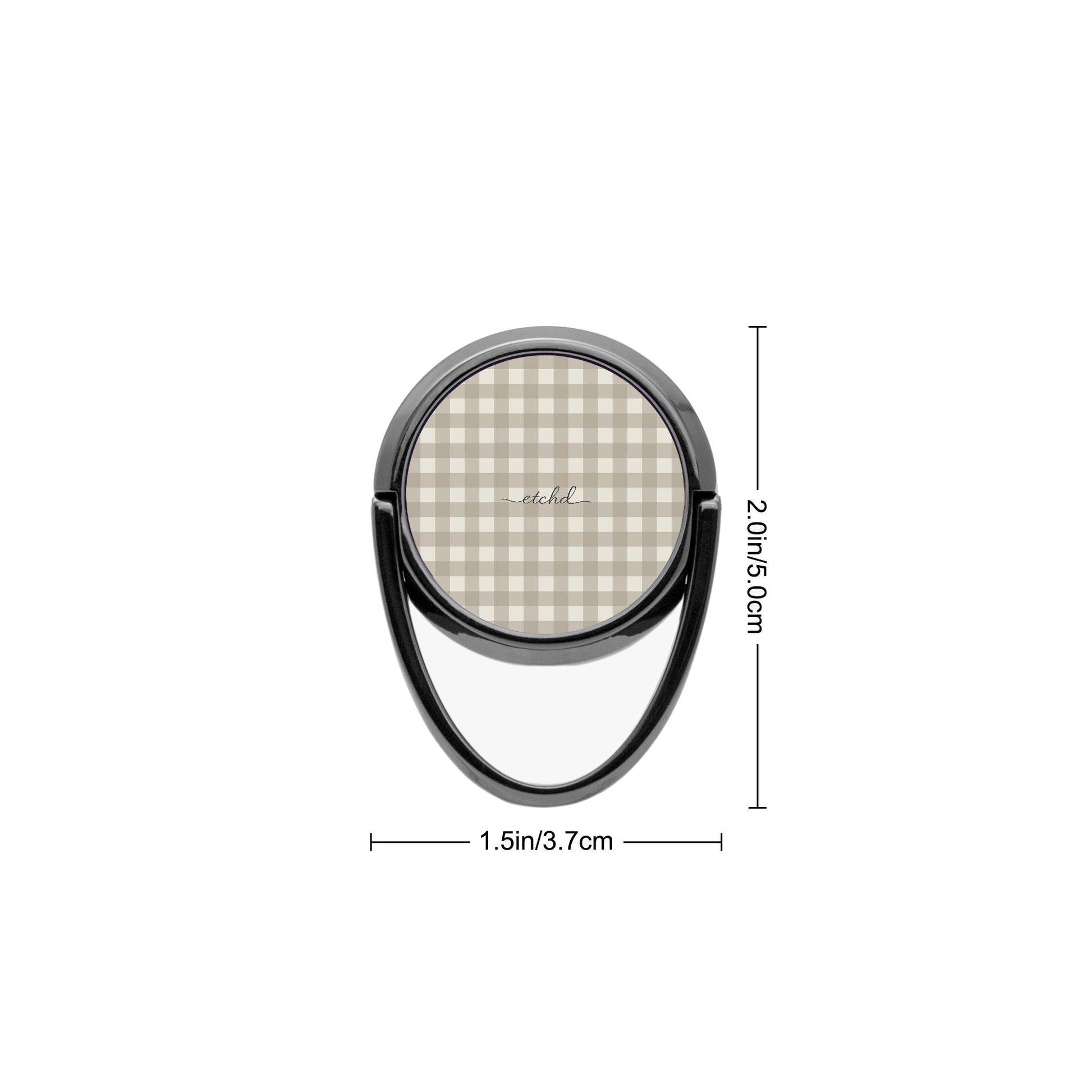 Neutral Gingham Anello supporto per telefono di etchd, vista 3