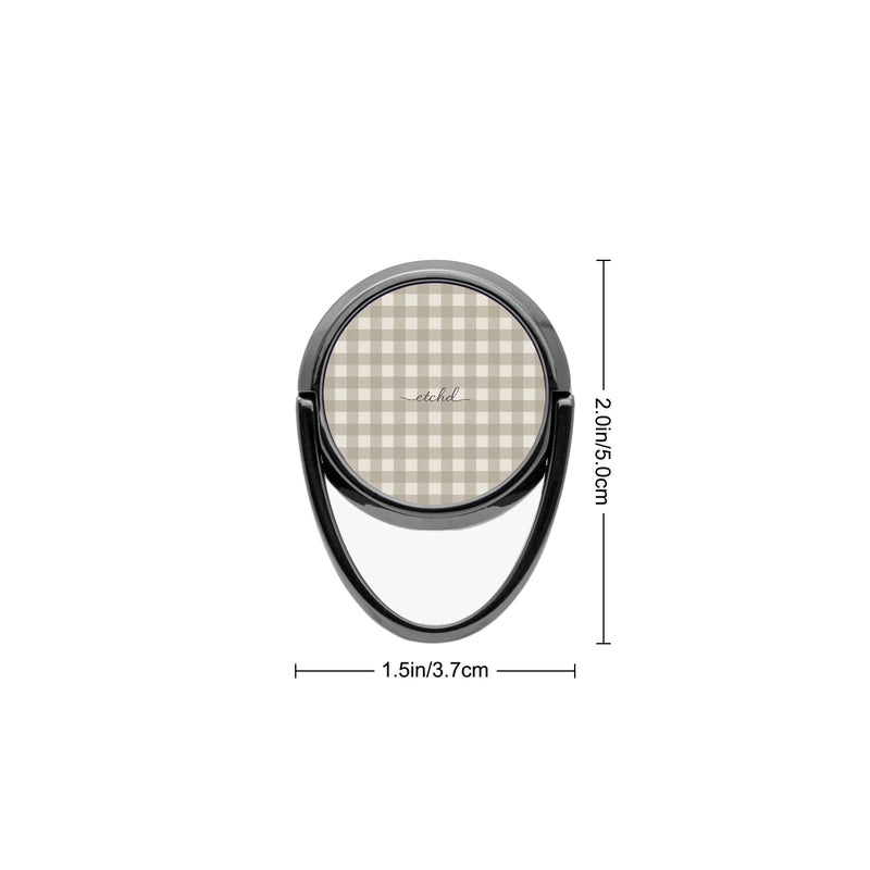 Neutral Gingham Anello supporto per telefono-zoom-