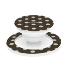Cream & Brown Polka Dot Phone Grip And Stand