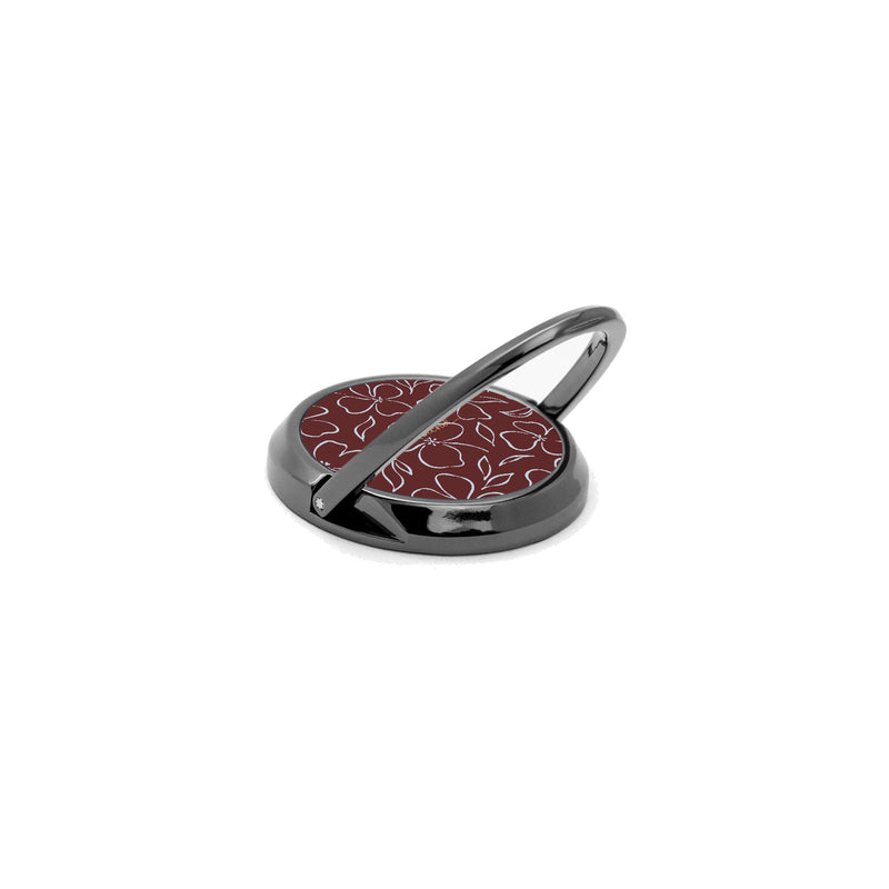 Blue & Cherry Floral Anillo soporte para móvil-zoom-