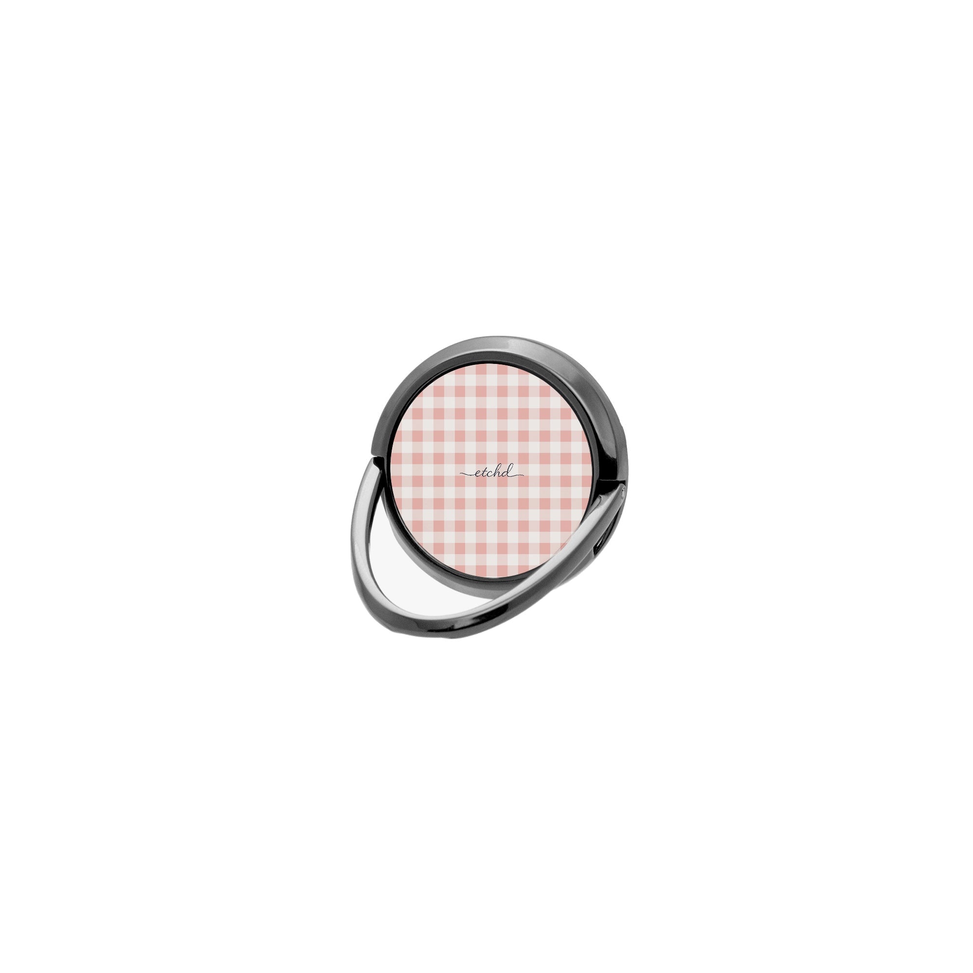 Blush & White Gingham Phone Ring Holder by etchd