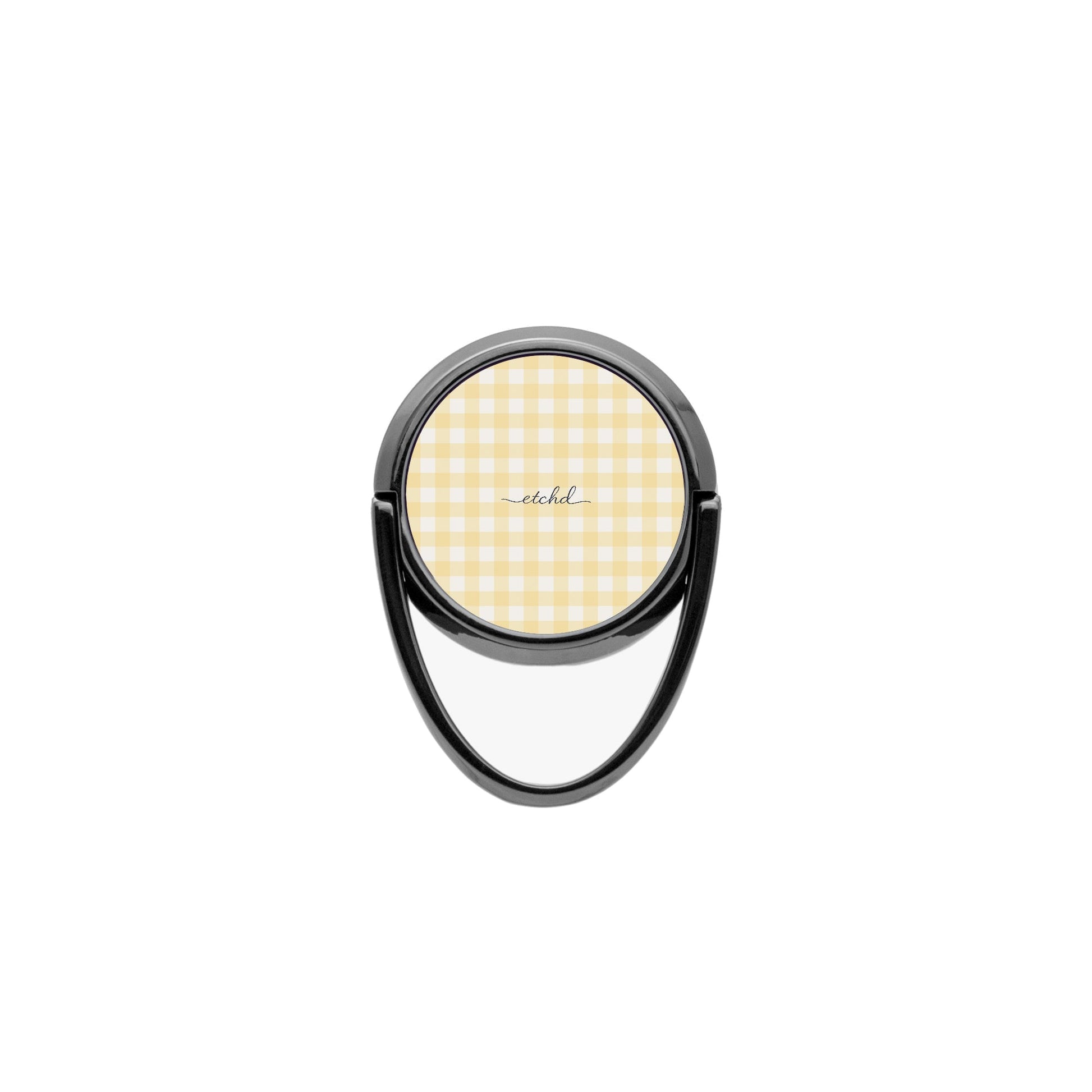 Butter & White Gingham Phone Ring Holder by etchd, view 4