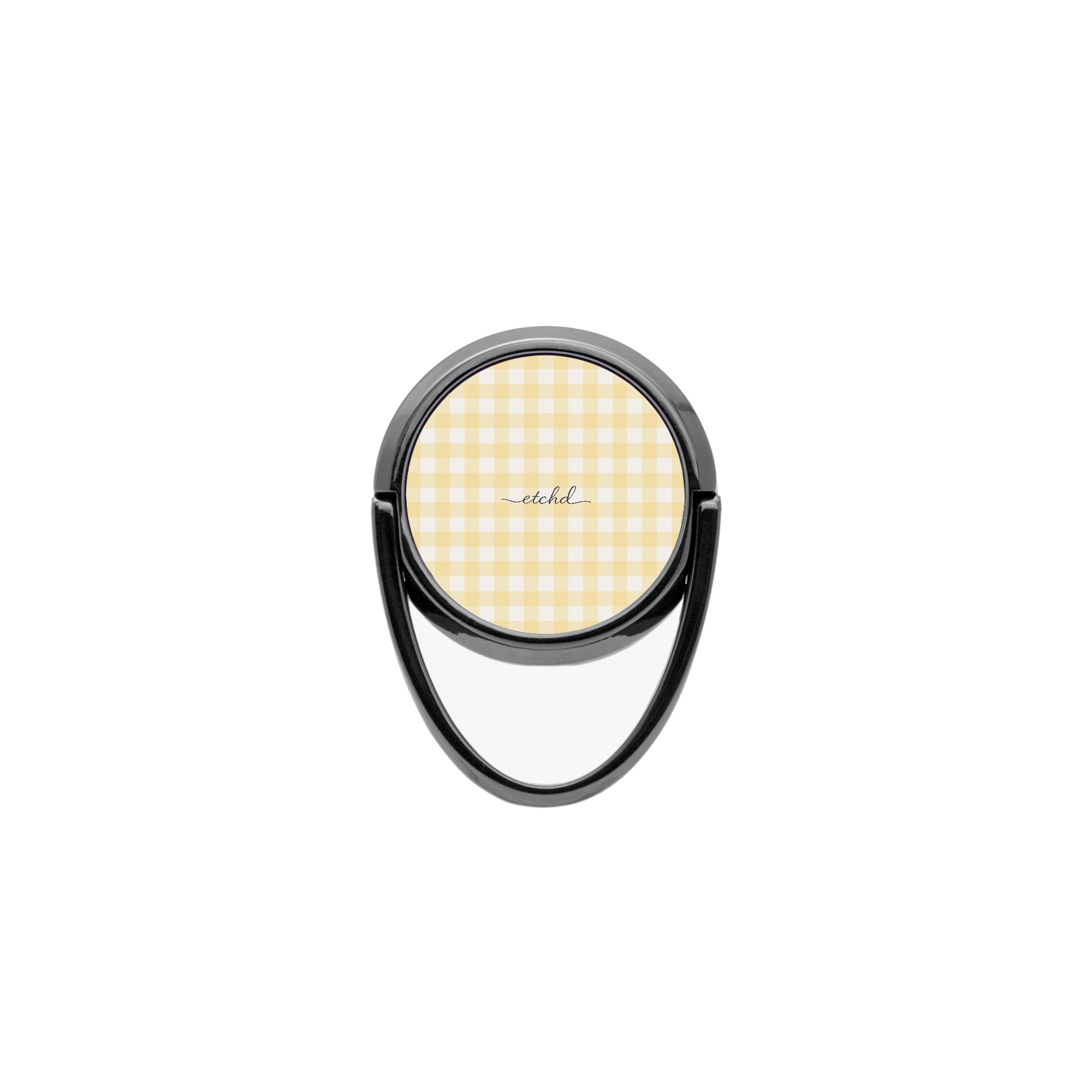 Butter & White Gingham Phone Ring Holder by etchd, view 4