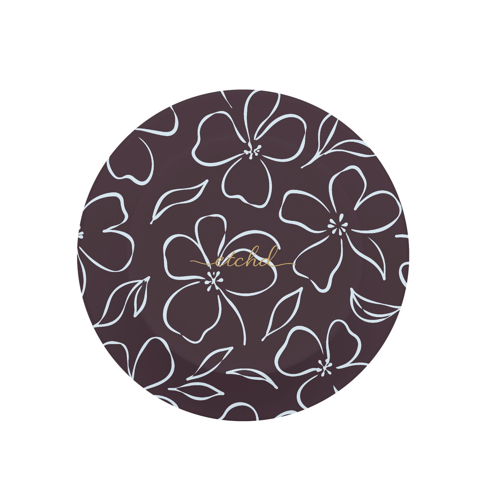 Plum & Blue Floral Phone Grip And Stand by etchd, view 3