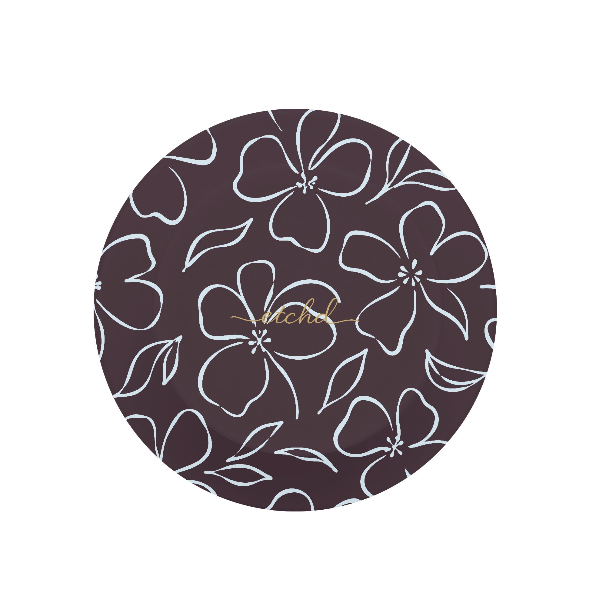 Plum & Blue Floral Phone Grip And Stand by etchd, view 3