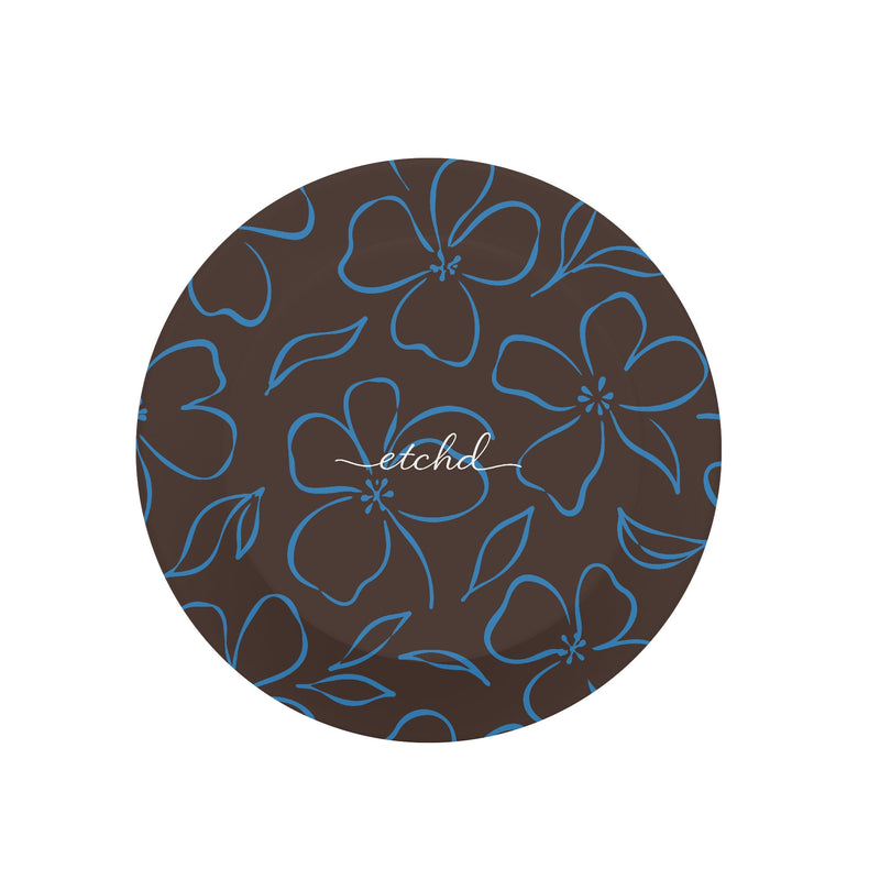 Espresso & Cerulean Floral Anneau de maintien et support-zoom-