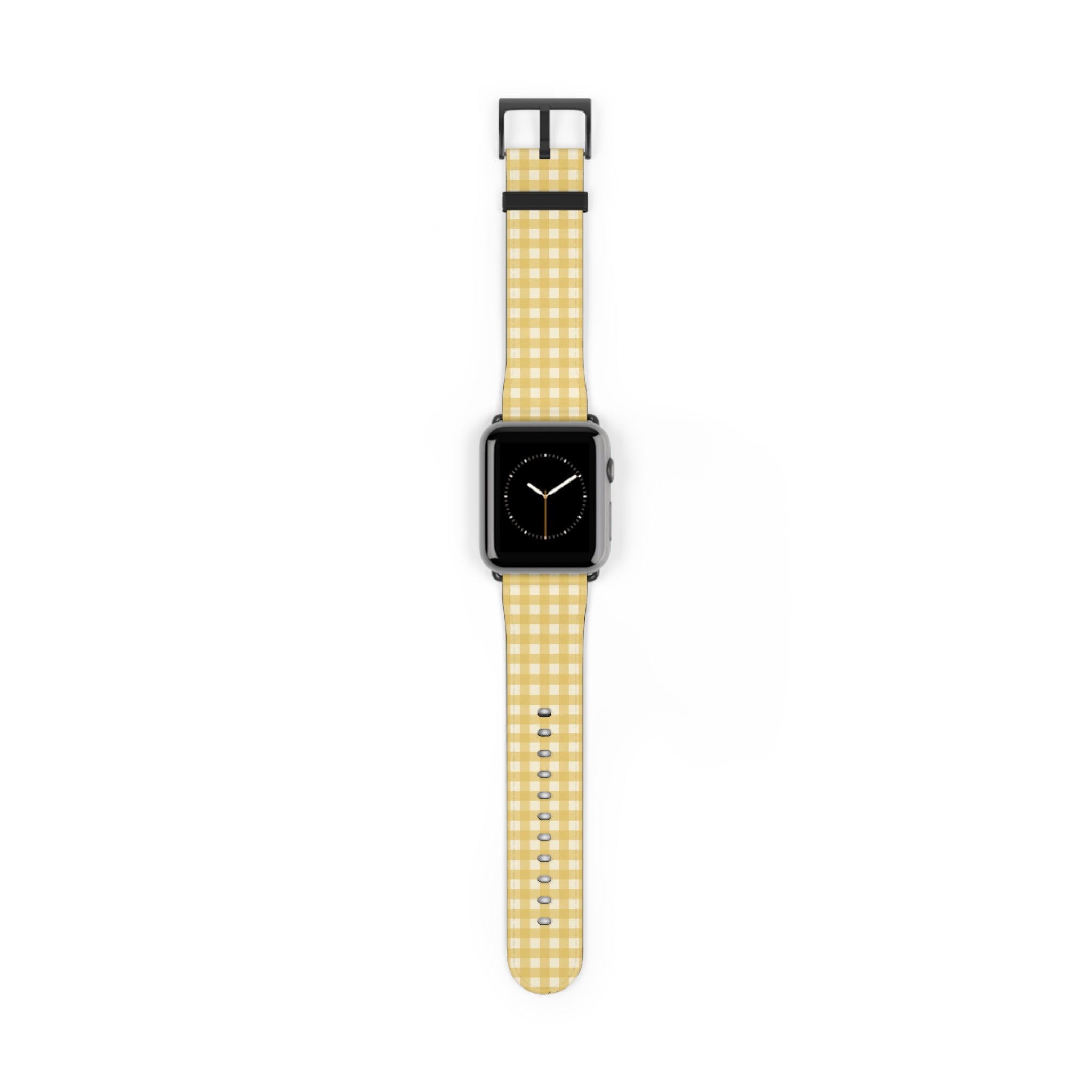 Butter & Cream Gingham Smartwatch Strap by etchd, view 2