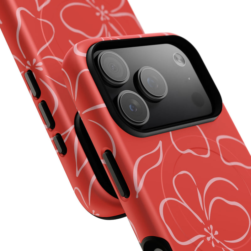 Poppy & Blush Floral Magnetic Phone Case by etchd, view 100